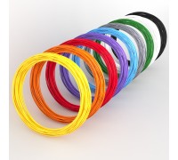 PLA пластик для 3d-ручки | Набір 9 кольорів по 10 метрів|3D-Box
